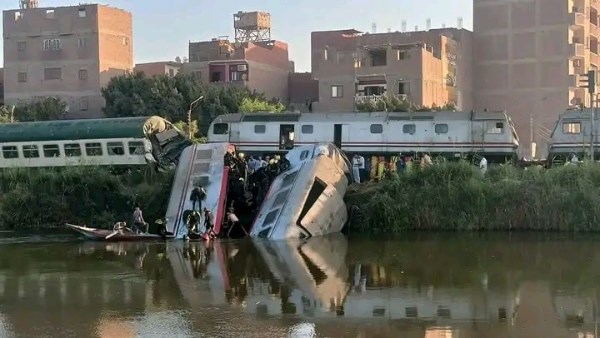Train accident in Menya