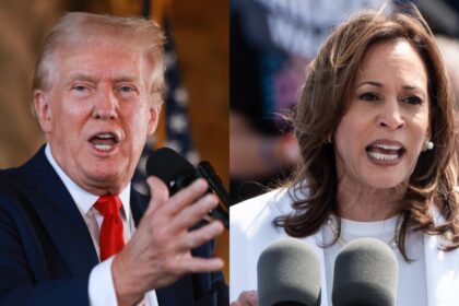 Trump and Harris campaign