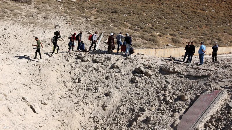 Israel strikes the Lebanon Syria Road
