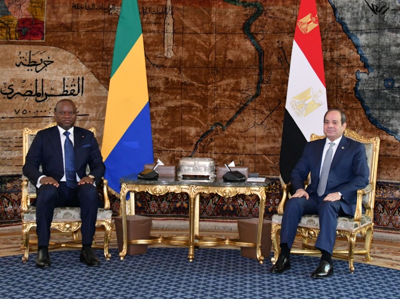 President Abdel Fattah El Sisi and President Brice Olégie Nguema