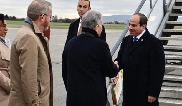 President Sisi arrives in Dublin