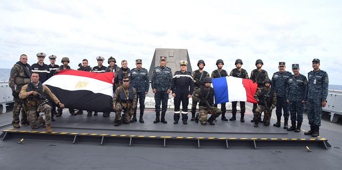 Egyptian and French naval drills