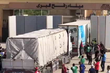 Aid trucks enter Gaza