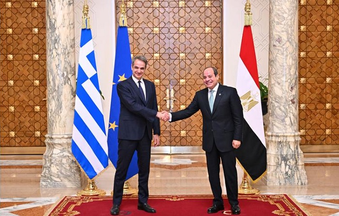 President Sisi and Prime Minister of Greece Mitsotakis