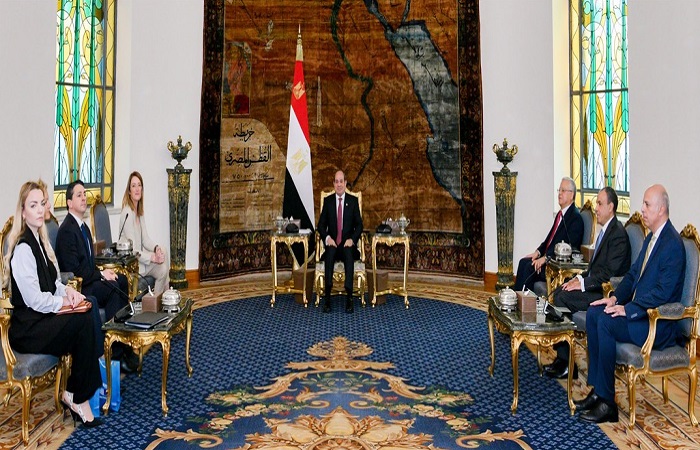 President Sisi meets President European council