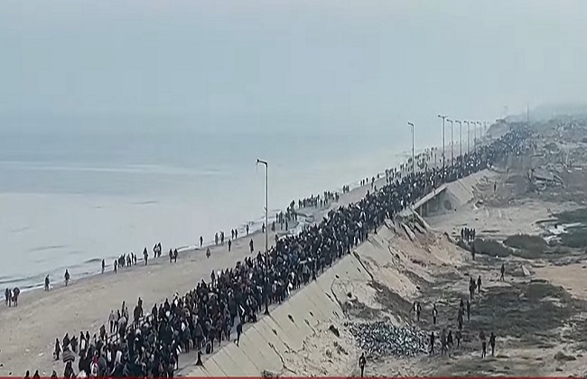 Palestinians returning to Northern Gaza