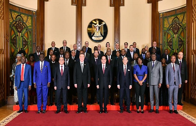 President Sisi meets Heads of African Constitutional and Supreme Courts
