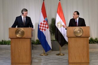 Egypt PM with Croatia PM