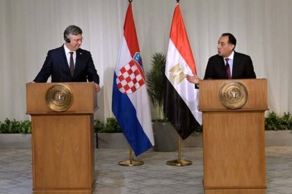 Egypt PM with Croatia PM