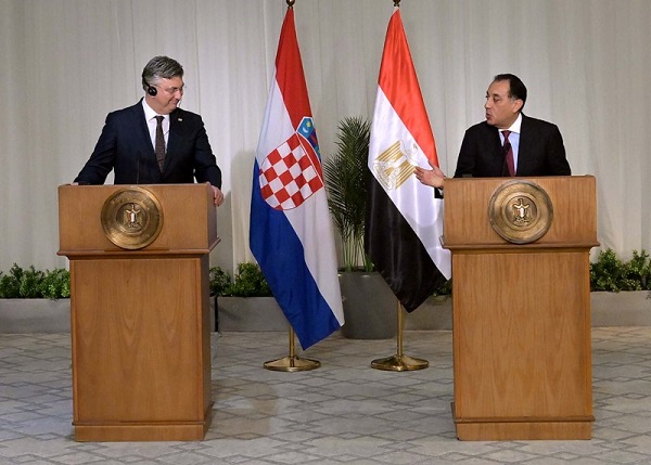Egypt PM with Croatia PM