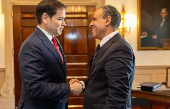 Badr Abdel Ati and Marco Rubio