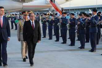 President Sisi arrives in Spain