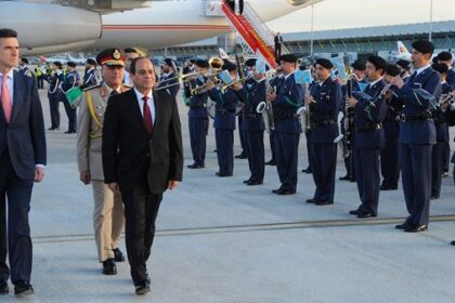 President Sisi arrives in Spain