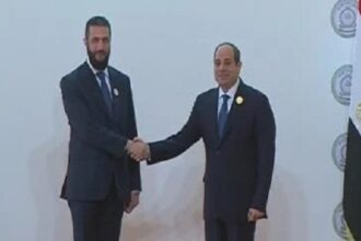 Sisi and sharaa in Cairo