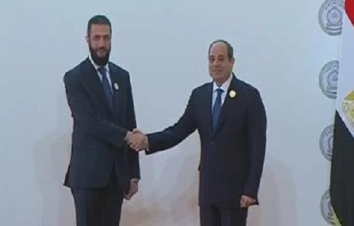Sisi and sharaa in Cairo