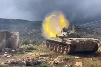 Syrian tank fire on Lebanon
