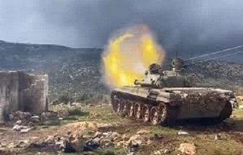 Syrian tank fire on Lebanon