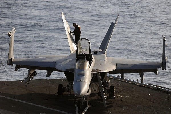 F/A-18E on carrier