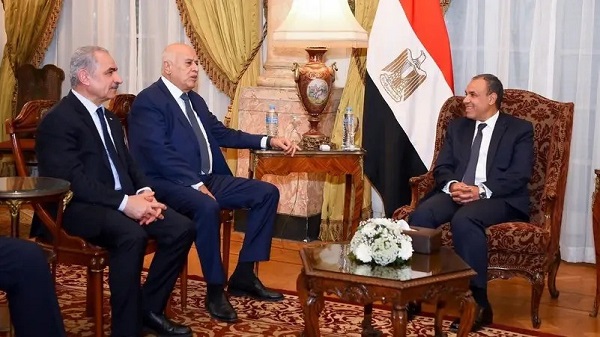 FM Abdel Ati and Palestinian delegation