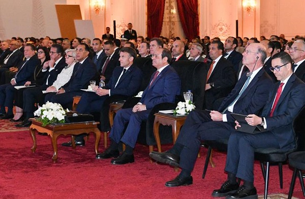 Macron and Sisi Egypt economic conference