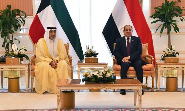 President Sisi meets Kuwaiti Acting PM