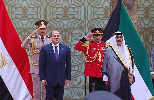 President Sisi arrives in Kuwait