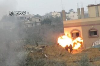 Qassam detonates