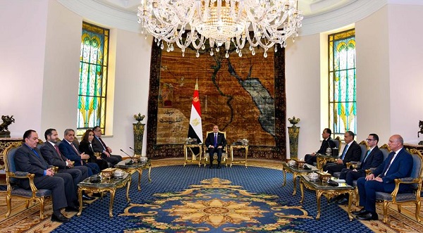 Sisi and Kuwaiti delegation