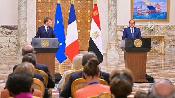 Sisi and Macron Ittihadia
