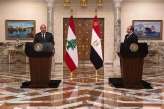 Sisi and Lebanese president 2