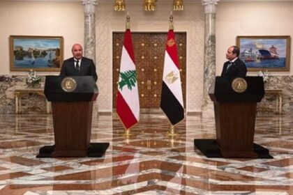Sisi and Lebanese president 2