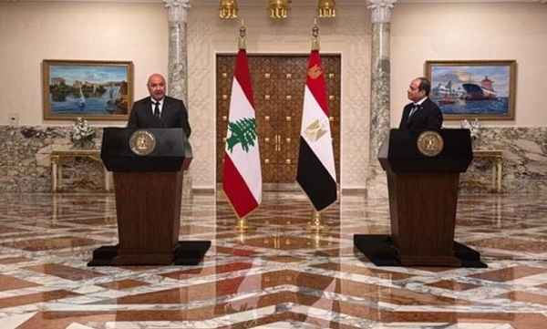 Sisi and Lebanese president 2