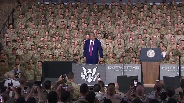 Trump in US airbase in Qatar