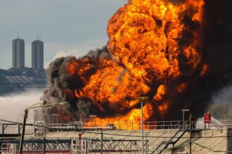 Haifa oil refiners on fire