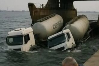 2 Cement trucks sink in Port Said