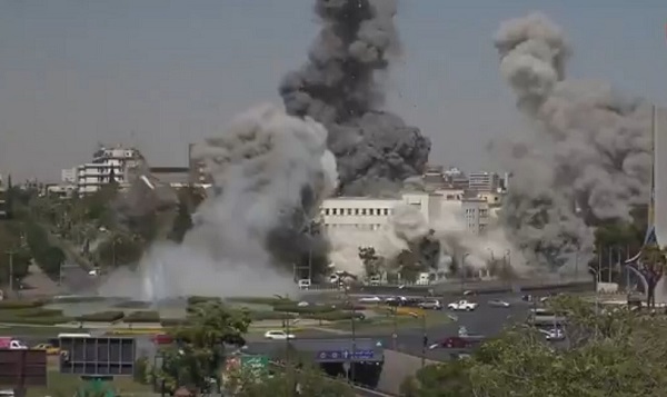 Syrian defense ministry bombed by Israel