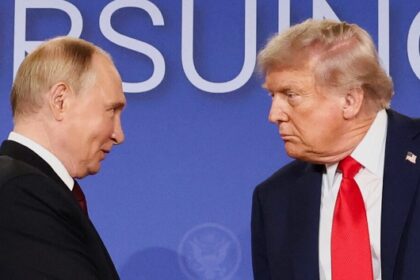 U.S. President Trump meets with Russian President Putin in Alaska