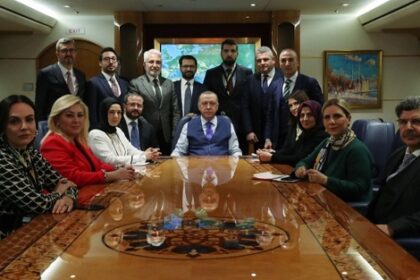 Erdogan on Plane