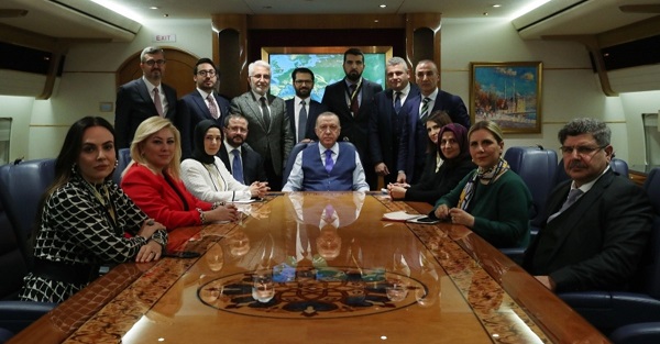 Erdogan on Plane