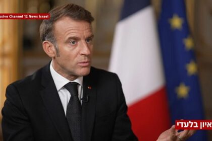 Macron with Channel 12