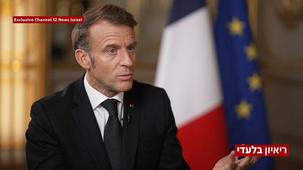 Macron with Channel 12