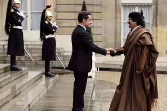 Sarkozy and Gaddafy