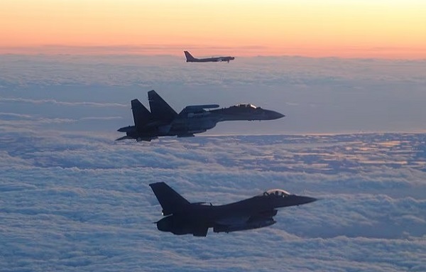 2 Russian and 1 American planes