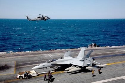 Hawk Helicopter and F-18 Hornet
