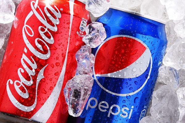 Coca Cola and Pepsi