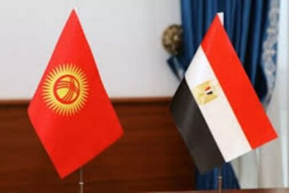 Egypt and Kyrgyz flags