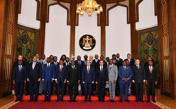 President Sisi with African representatives