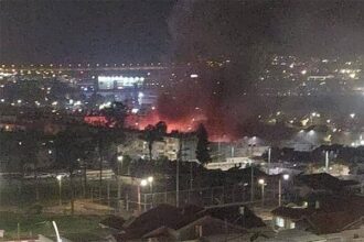 Dimona area is hit