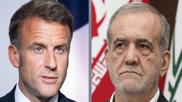 Macron and Pezechkian