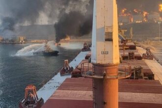 Omani oil on fire
